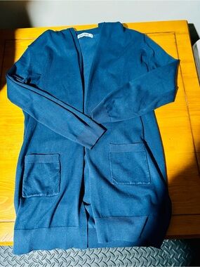 Grace Karin Navy Open Front Knit Cardigan